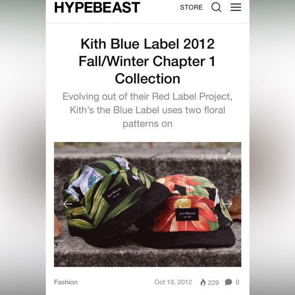 Raised by Wolves x KITH 5 Panel Hat - Floral - Picture 5 of 5